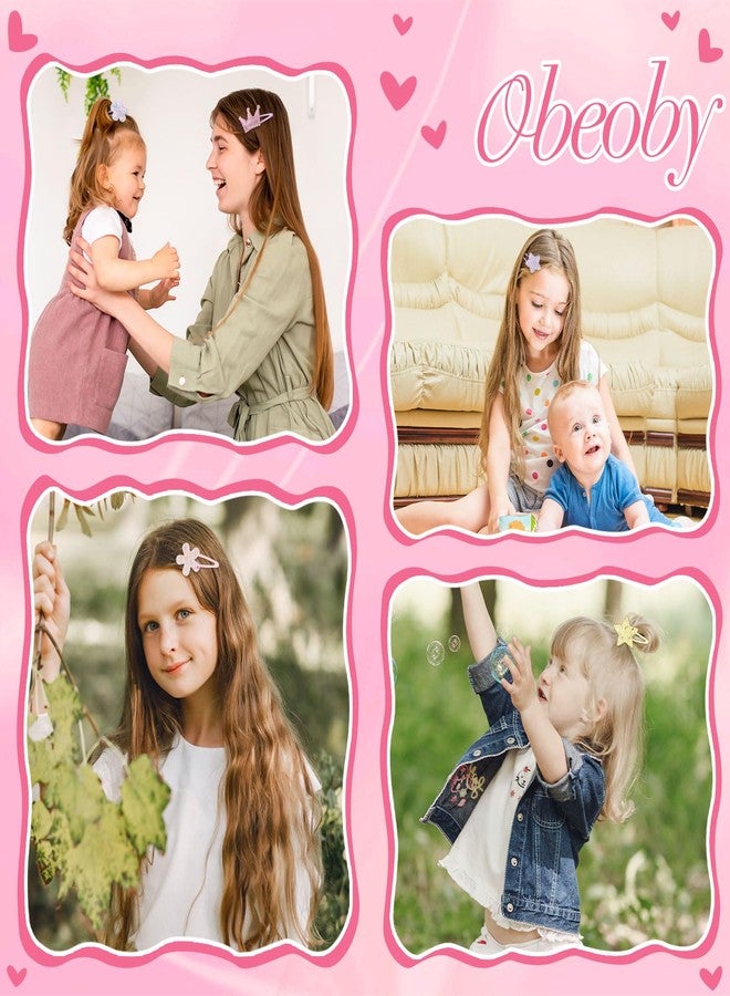 obeoby 24 Pack Toddler Hair Clips for Girls, Star Heart Butterfly Shaped Hair Barrettes Metal Snap Hair Clips Hair Accessories for Baby Girls Holiday Birthday Gifts - Image 3